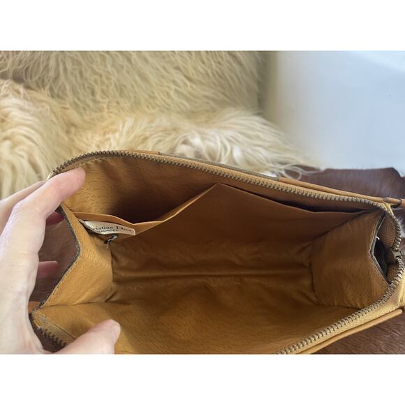 Vintage Christian Dior Brown Leather & Suede Clutch Bag - Authentic Dior 3604N main image 5